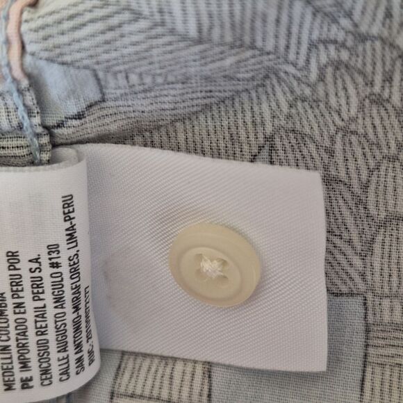 American Eagle Flex Cotton Shirt Blue Flamingo Button Up Mens S Beach Casual - Picture 12 of 12